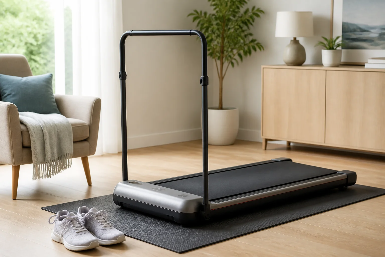 Walking pad equipment and setup illustrating Best Walking Pad for Seniors with Balance Issues