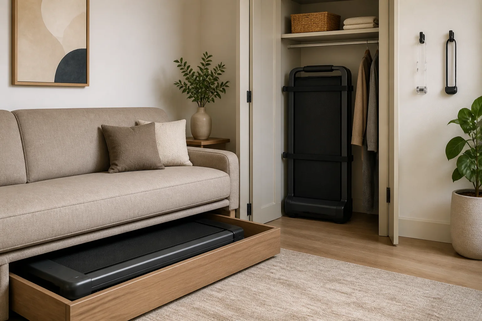 Walking pad equipment and setup illustrating Walking Pad Storage Tips: How to Store and Fold