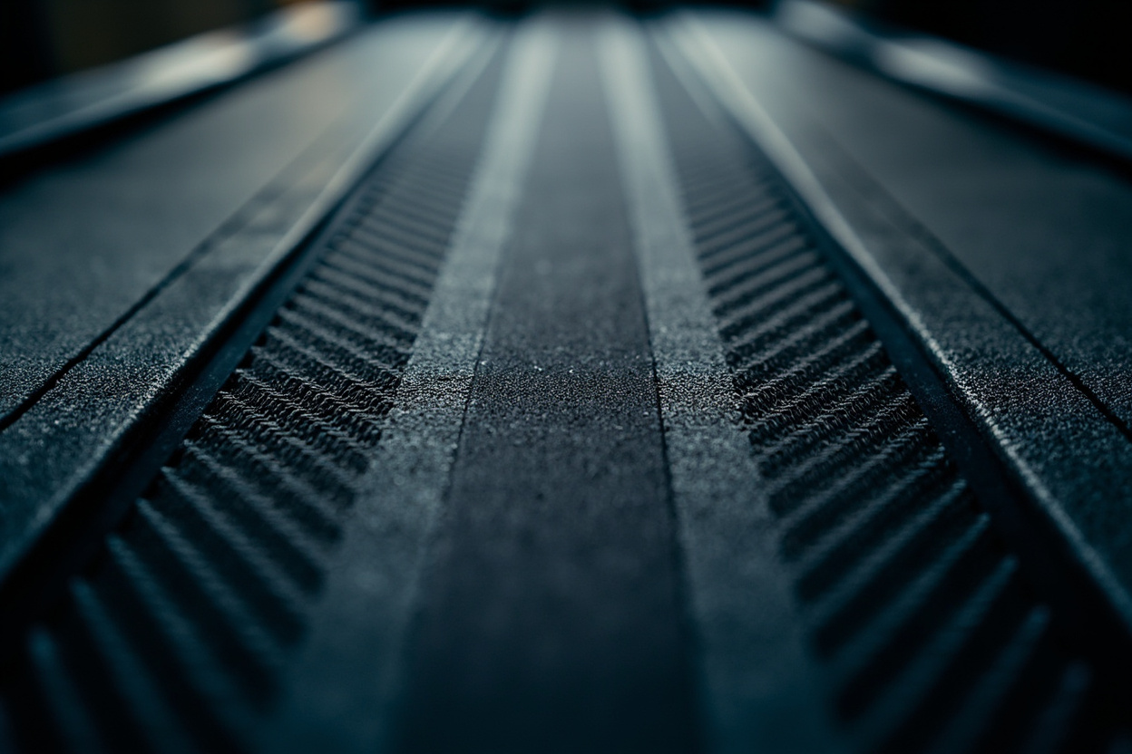 WalkingPad A1 Pro top-down view showing the diamond-texture belt surface and LED display