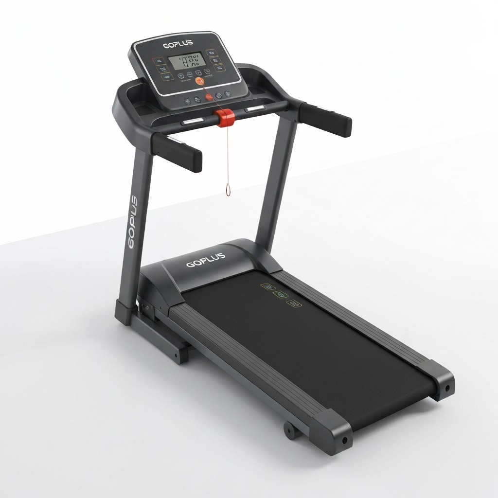 Goplus 2-in-1 folding walking pad treadmill product photo